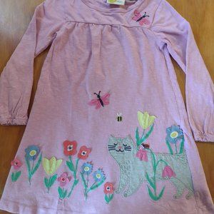 Mini Boden, pink, appliqué dress